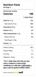 rooh afza ice cream nutrition facts
