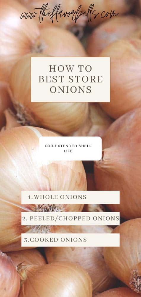 how to store onions of different types