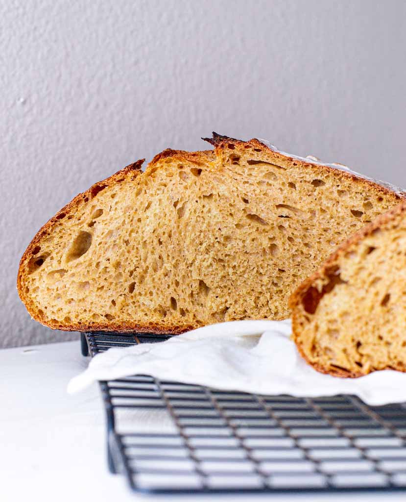 bread made wth fruit yeast water
