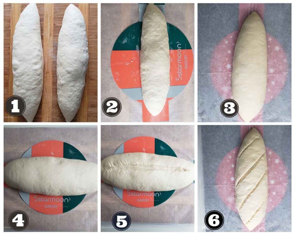 images showing scoring the bread
