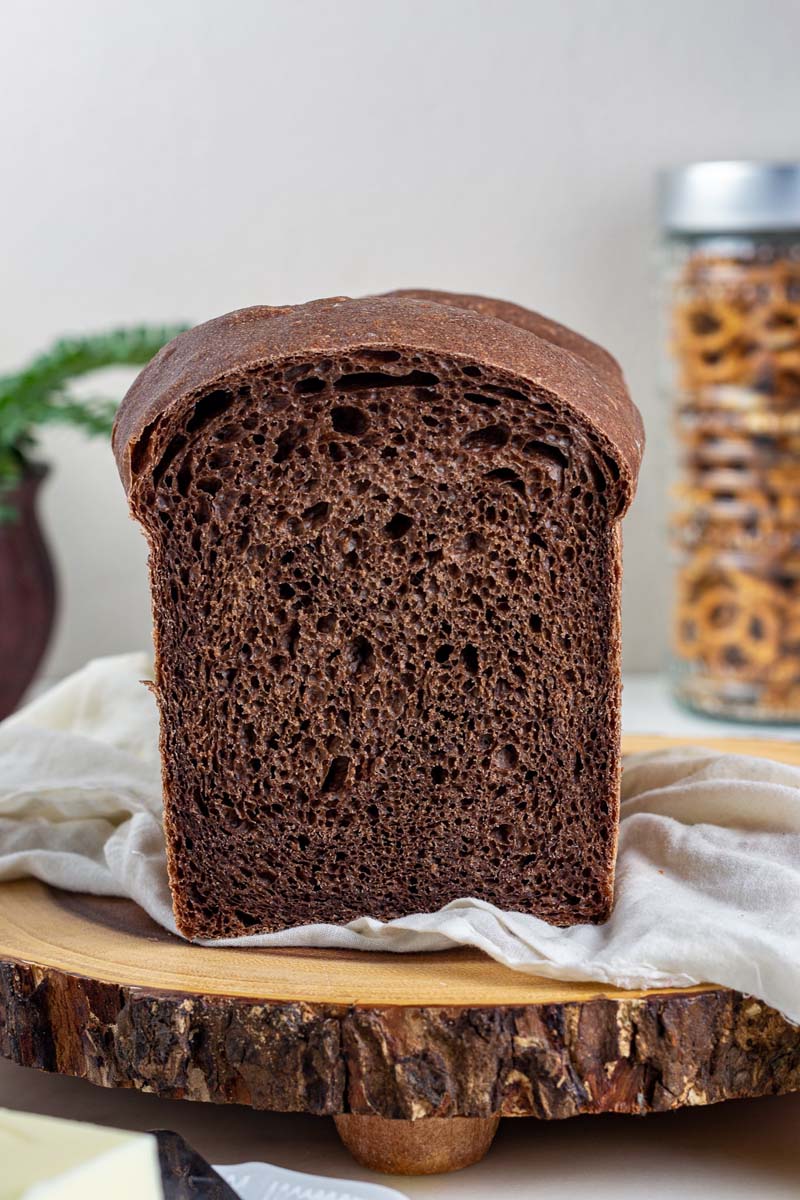 texture of sourdough chocolate bread