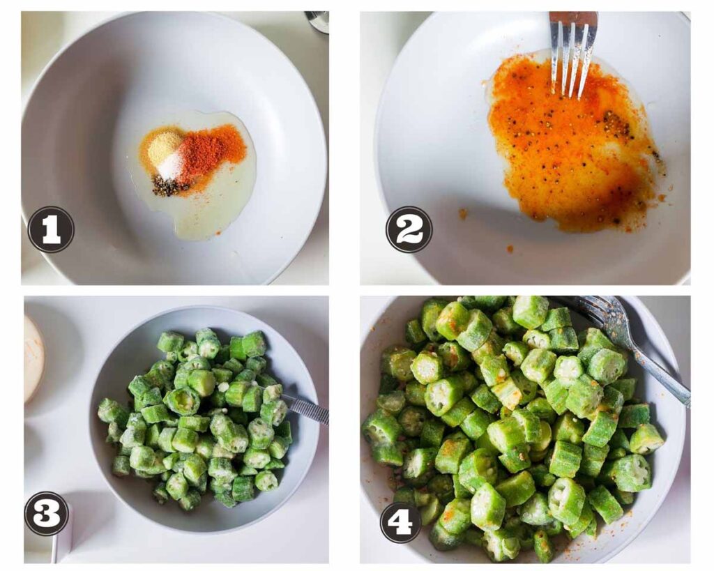 How to fry frozen okra in air fryer? Breaded and plain cut okra The