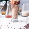 image showing chocolate boba served with mini chocolate chips