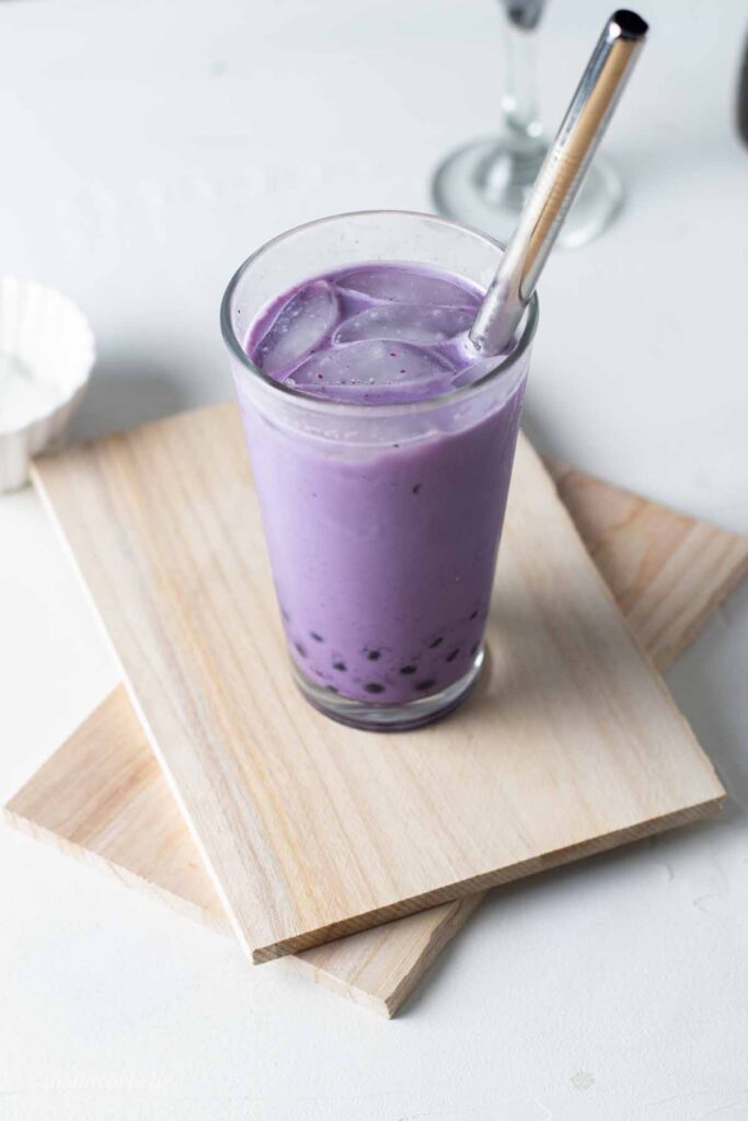 Blueberry Boba with Homemade Blueberry Milk The Flavor Bells