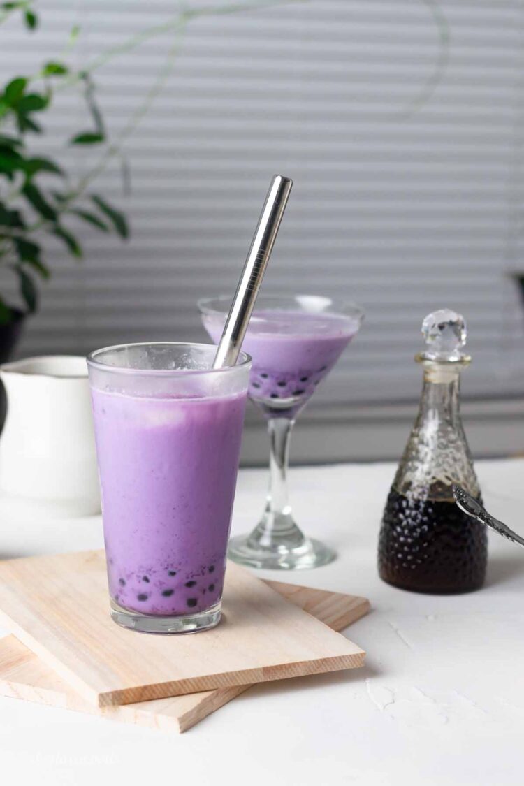 Blueberry Boba with Homemade Blueberry Milk The Flavor Bells