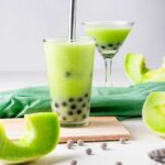 gloriously green looking honeydew boba glasses