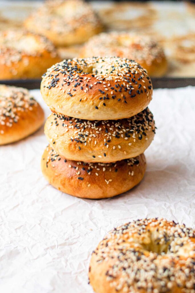 Sesame Seed Bagels Vegan Bagel Recipe The Flavor Bells