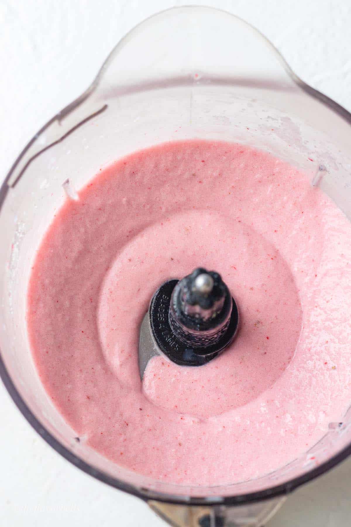 smooth and luscious smoothie in the blender