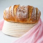 a sourdough bread loaf made from start to finish on the same day