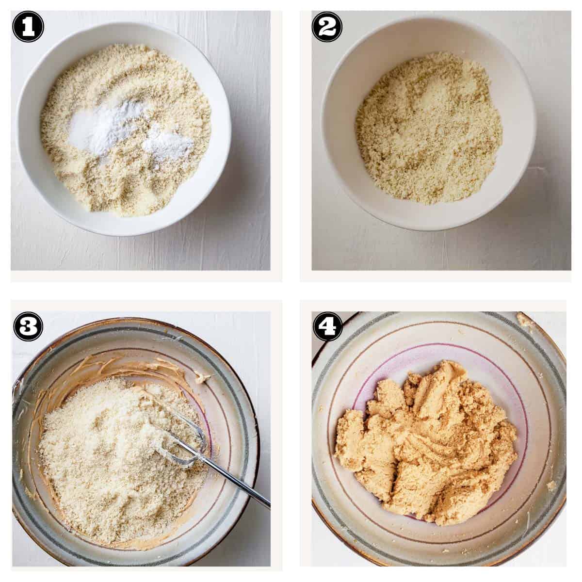 images showing making cookie dough