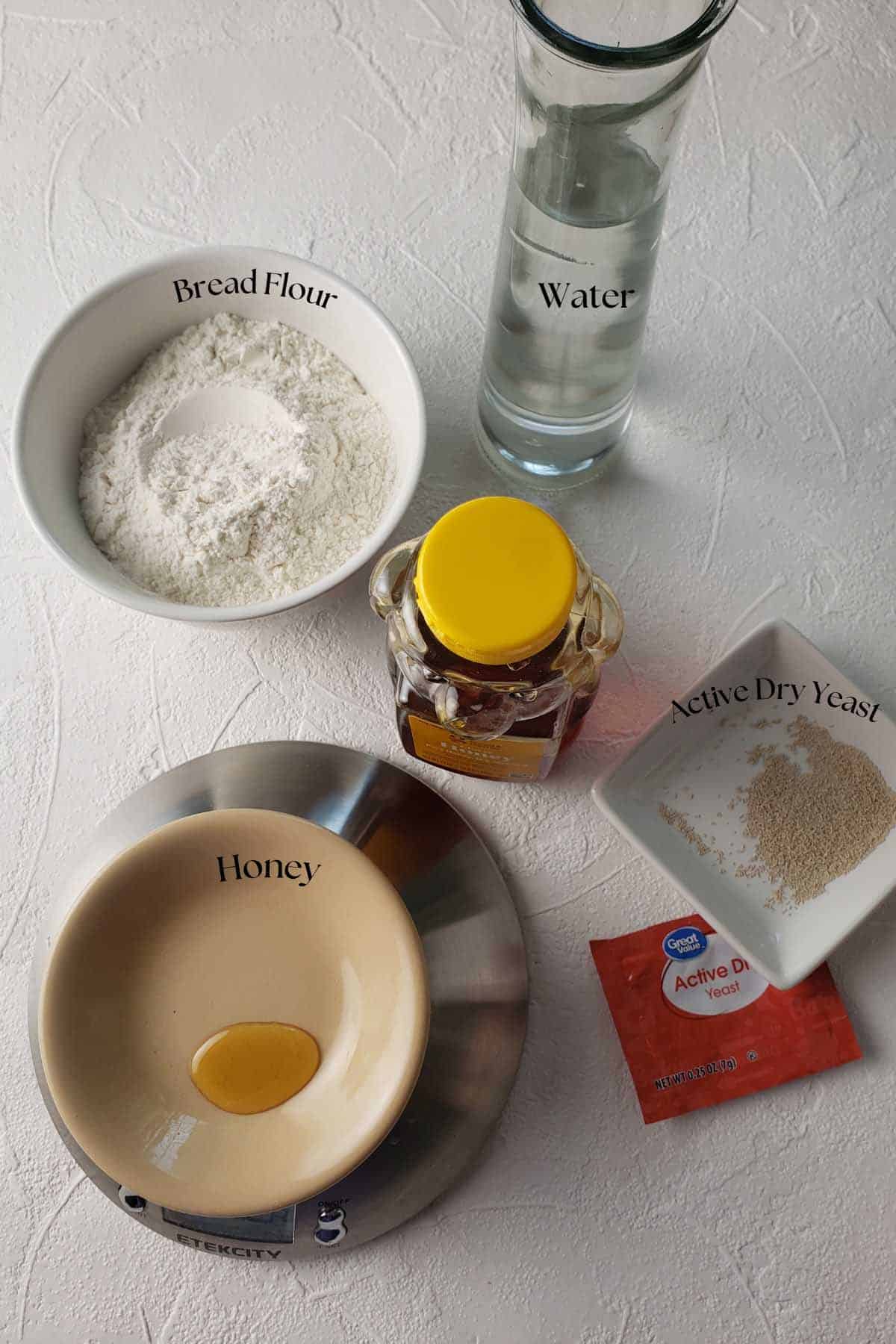 ingredients for making poolish recipe