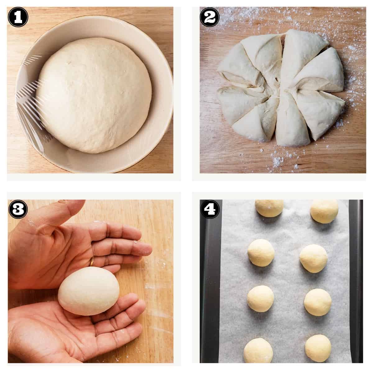 images showing shaping the buns