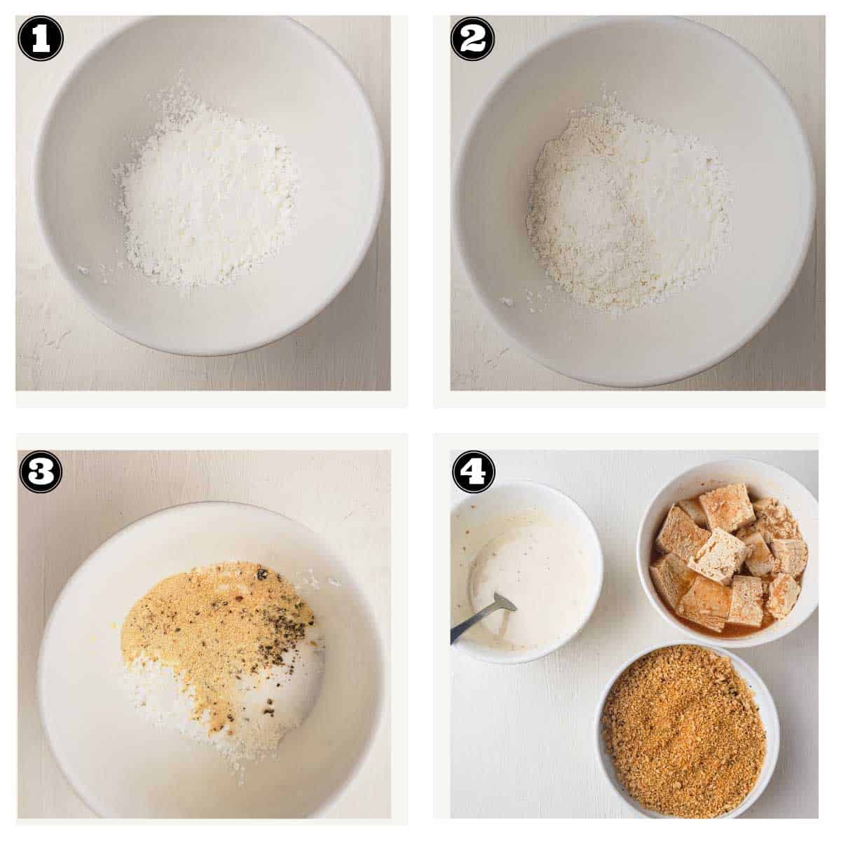 steps for making batter for coating tofu