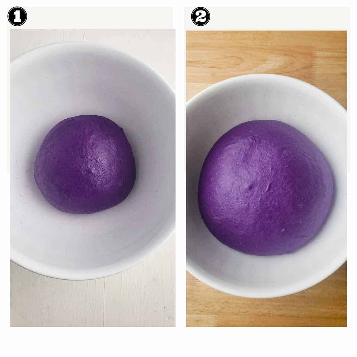 stages of bulk fermenting the dough