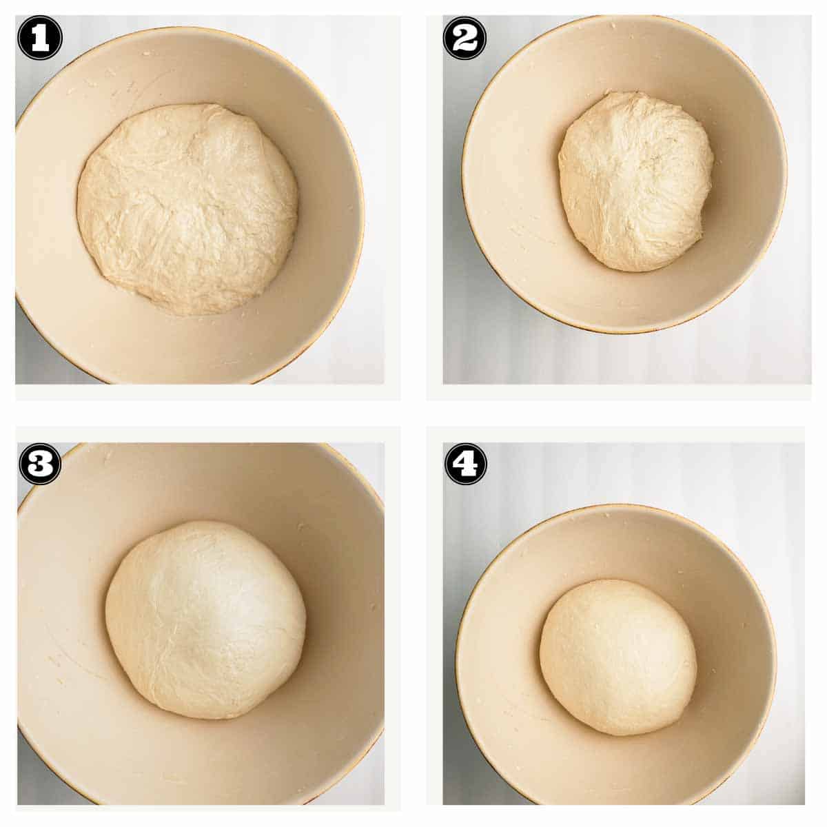images showing strengthening of dough