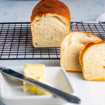 air fried bread olaced on a cooling rack