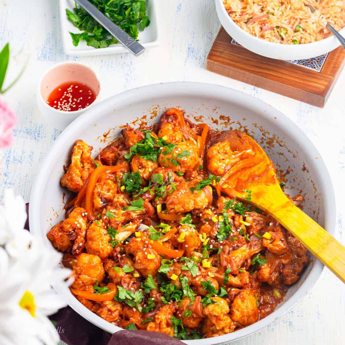 Gobi Manchurian in Air Fryer The Flavor Bells