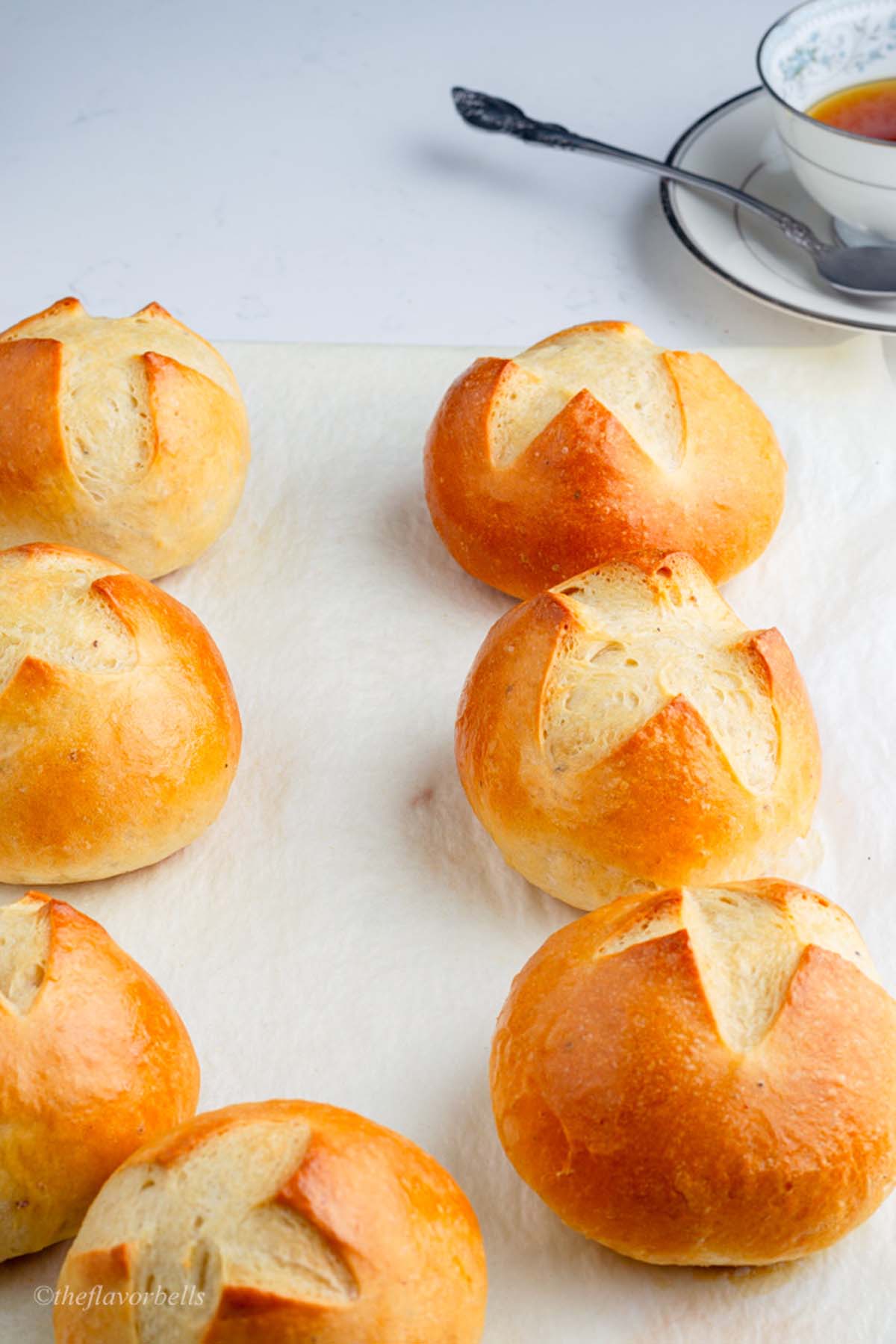 freshly baked cinnamon spiced danish breakfast buns