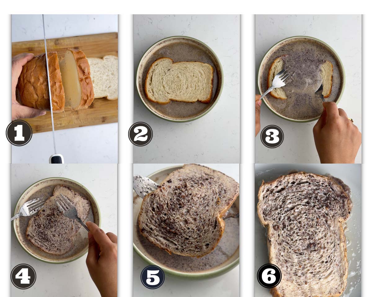 gallery of images showing steps involved in soaking and cooking 