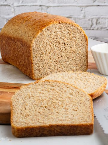 a loaf of whole wheat sandwich bread
